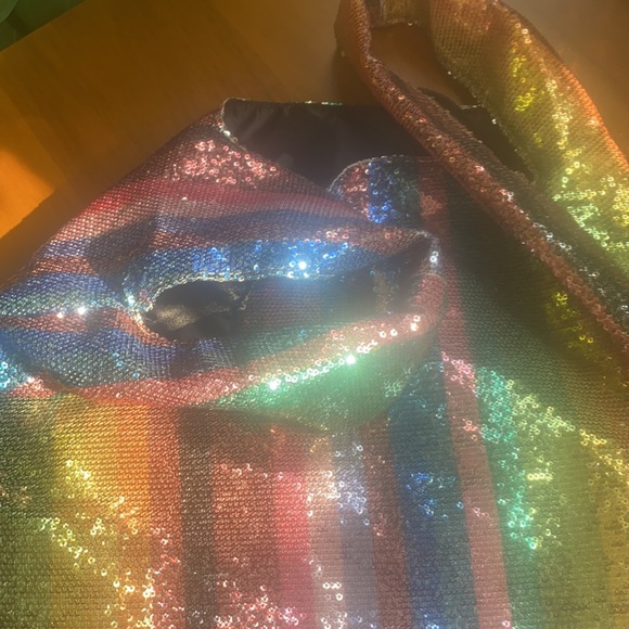 FAB rainbow Sequin Bag Purse Tote - Picture 10 of 12